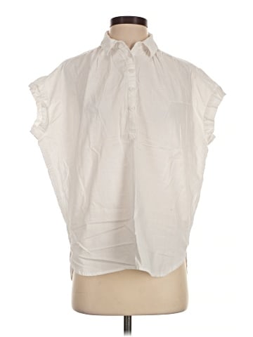Madewell Central Popover Shirt in Eyelet White (view 1)