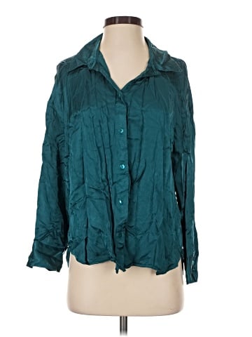 Zara 3/4 Sleeve Button-Down Shirt (view 1)