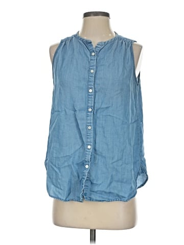 Ann Taylor LOFT Sleeveless Button-Down Shirt (view 1)