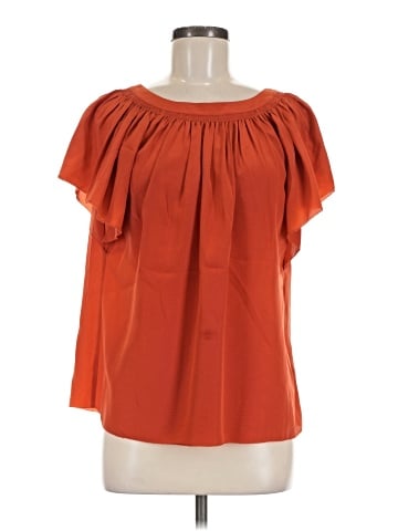 Rebecca Taylor Short Sleeve Silk Top (view 1)