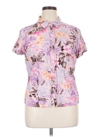 Basic Editions Short Sleeve Blouse (view 1)