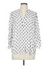 DR2 100% Polyester White 3/4 Sleeve Blouse Size L - photo 1