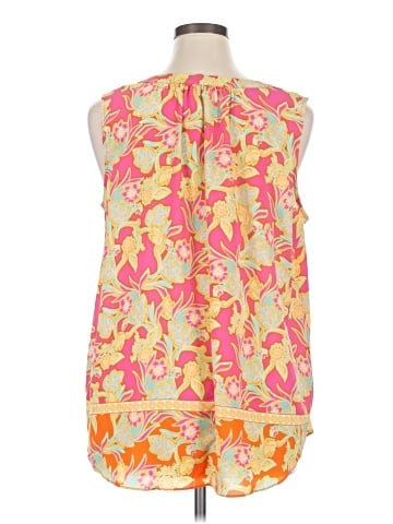 Rose + Olive Sleeveless Blouse (view 2)