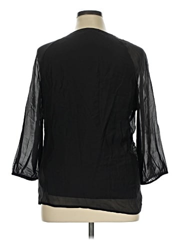 J. Peterman 3/4 Sleeve Silk Top (view 2)