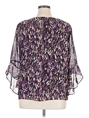 Black Label by Evan Picone 3/4 Sleeve Blouse (view 2)