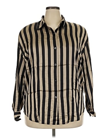 Linda Allard Ellen Tracy Long Sleeve Silk Top (view 1)