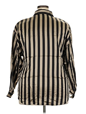 Linda Allard Ellen Tracy Long Sleeve Silk Top (view 2)