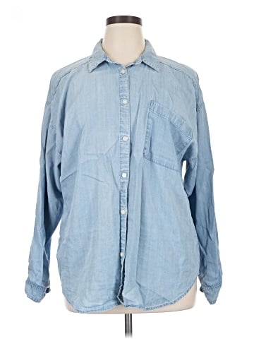 Ann Taylor LOFT Outlet Long Sleeve Button-Down Shirt (view 1)