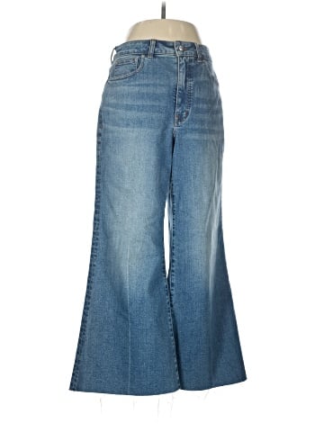 Madewell Curvy Flared Wide-Leg Crop Jeans in Oneida Wash (view 1)