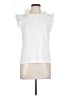 Sandro 100% Polyester White Short Sleeve Top Size Lg (3) - photo 1