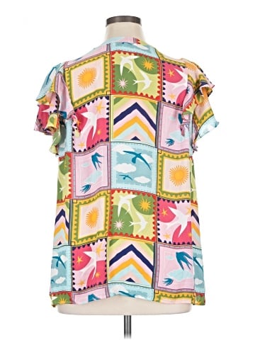 Rose + Olive Short Sleeve Blouse (view 2)
