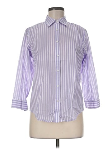 Lauren by Ralph Lauren 3/4 Sleeve Button-Down Shirt (view 1)