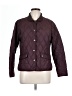 Eddie Bauer 100% Polyester Argyle Burgundy Jacket Size L (petite) - photo 1