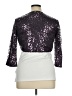 Patra 100% Polyester Metallic Solid Silver Jacket Size 14 - photo 2