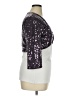 Patra 100% Polyester Metallic Solid Silver Jacket Size 14 - photo 4