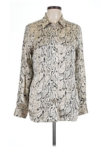 Equipment Long Sleeve Silk Top (view 1)