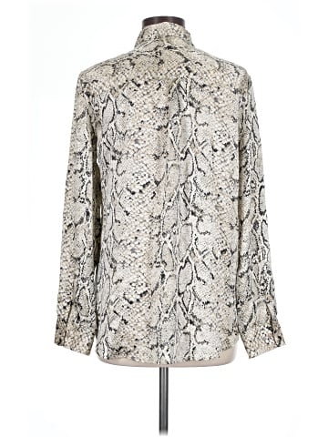 Equipment Long Sleeve Silk Top (view 2)