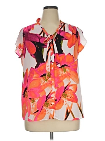 Worthington Short Sleeve Blouse (view 1)