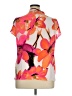 Worthington 100% Polyester Floral Orange Short Sleeve Blouse Size XL - photo 2