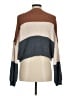 Debut 100% Polyester Color Block Brown Pullover Sweater Size M - photo 2