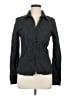 Split Polka Dots Black Long Sleeve Blouse Size M - photo 1