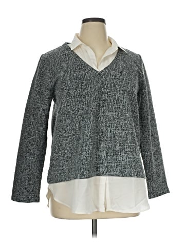 Ann Taylor Factory Long Sleeve Blouse (view 1)