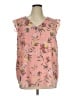 Ann Taylor LOFT 100% Polyester Pink Sleeveless Blouse Size 16 - photo 1