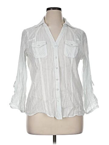 Eden & Olivia 3/4 Sleeve Button-Down Shirt (view 1)