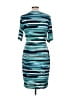 Connected Apparel Graphic Teal Casual Dress Size 10 - photo 2