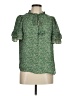 Max Studio 100% Polyester Green Short Sleeve Blouse Size M - photo 1