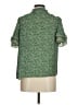 Max Studio 100% Polyester Green Short Sleeve Blouse Size M - photo 2