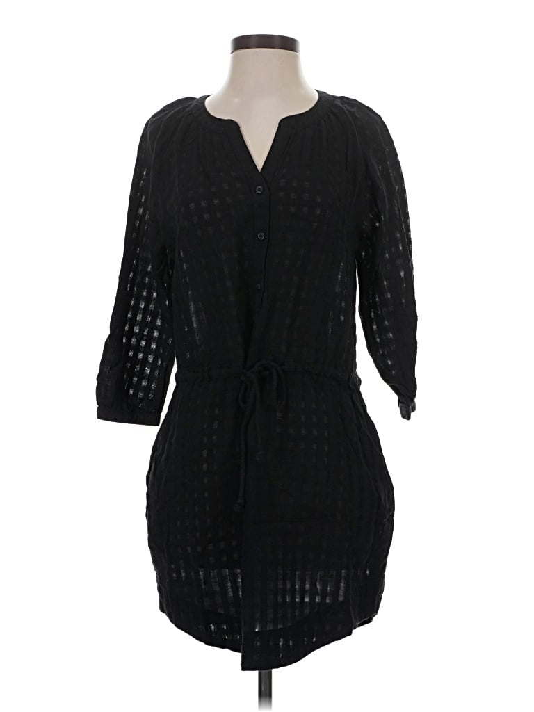 Pre-owned Loft Beach Casual Dress In Black