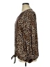 Ruby Rd. 100% Rayon Animal Print Brown Long Sleeve Blouse Size 1X - photo 5