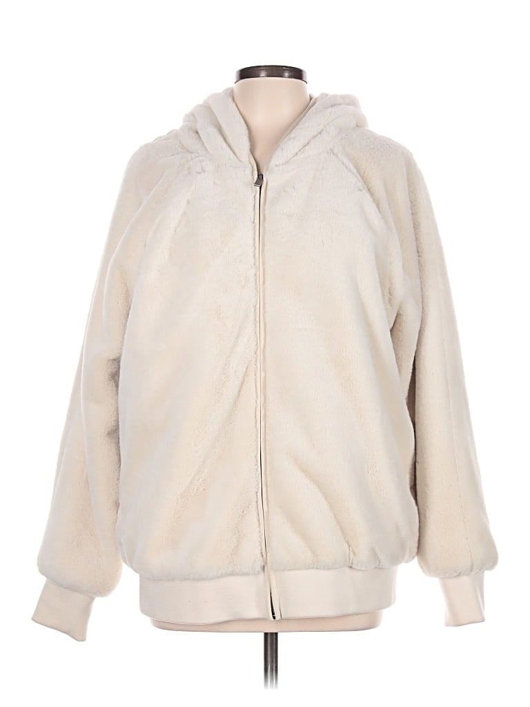 Pre-owned Pj Salvage Zip Up Hoodie In Tan