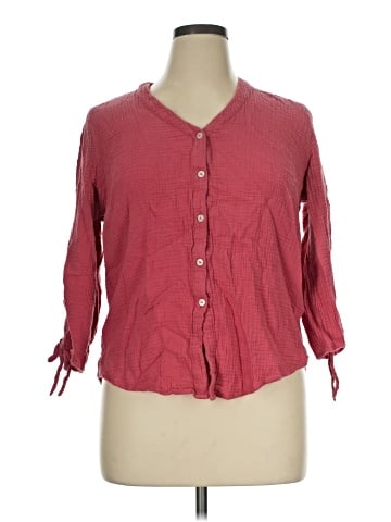 Foxcroft 3/4 Sleeve Button-Down Shirt (view 1)