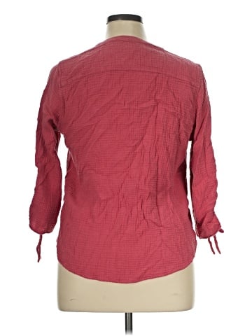 Foxcroft 3/4 Sleeve Button-Down Shirt (view 2)