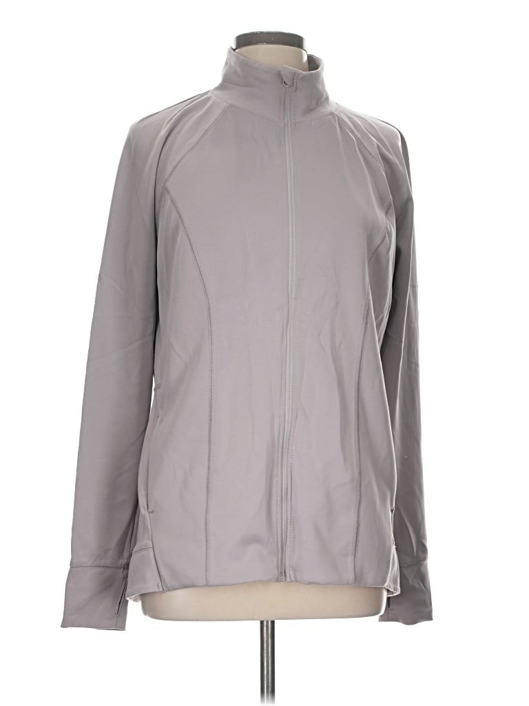 Pre-owned Layer 8 Track Jacket In Gray
