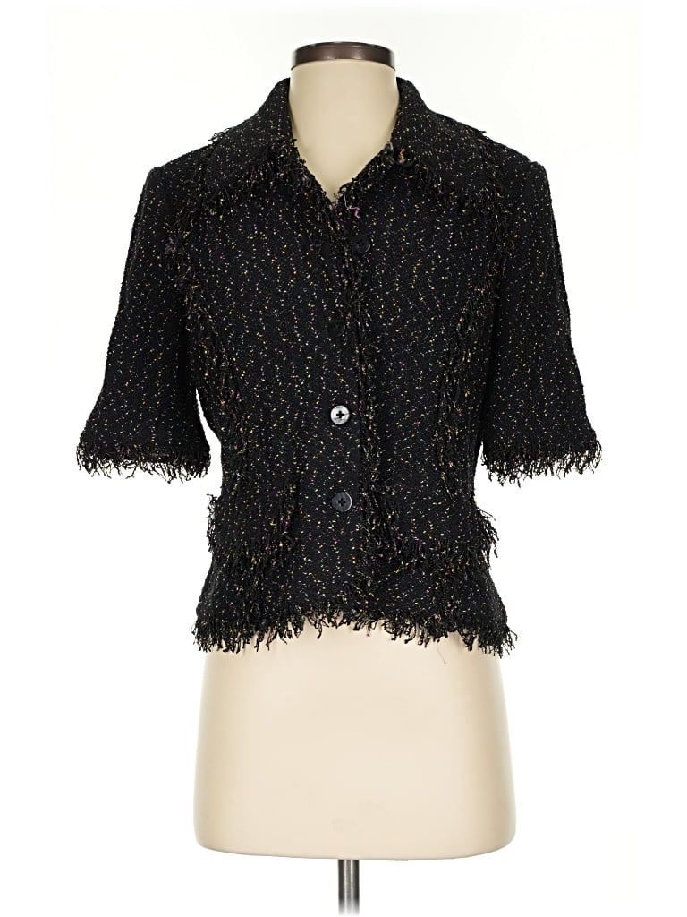 Pre-owned St John Cardigan Sweater In Black
