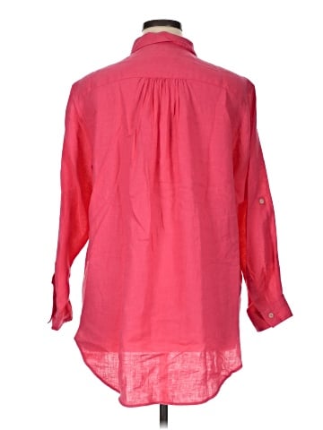 Lands' End 3/4 Sleeve Button-Down Shirt (view 2)