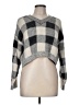 Mi ami Checkered-gingham Gray Pullover Sweater Size M - photo 1