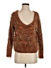 Line & Dot Tweed Brown Pullover Sweater Size S - photo 1