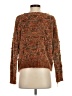 Line & Dot Tweed Brown Pullover Sweater Size S - photo 2