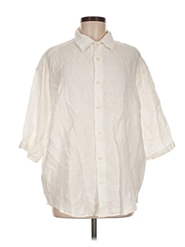 Zara 3/4 Sleeve Button-Down Shirt (view 1)