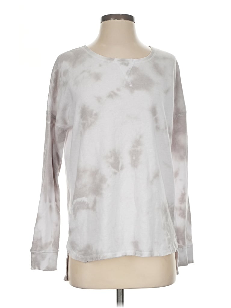 Pre-owned Free Press Pullover Sweater In Silver