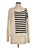 Alysi Stripes Ivory Pullover Sweater Size S - photo 1