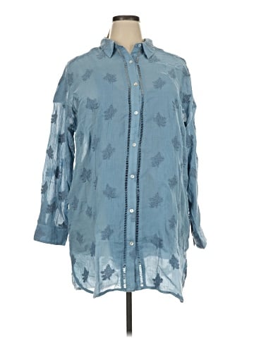 Sundance 3/4 Sleeve Button-Down Shirt (view 1)