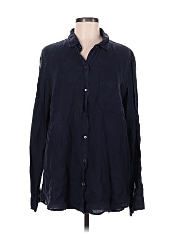 Velvet Long Sleeve Button-Down Shirt (view 1)