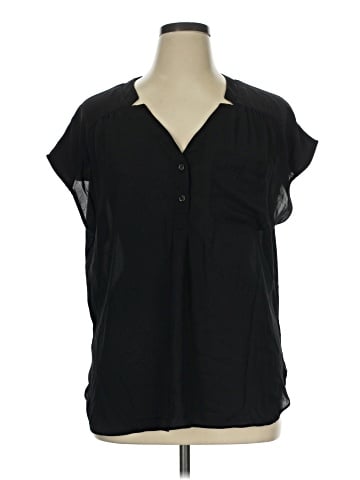 New York & Company Short Sleeve Blouse (view 1)