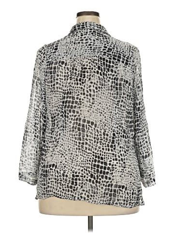 Soft Surroundings 3/4 Sleeve Button-Down Shirt (view 2)