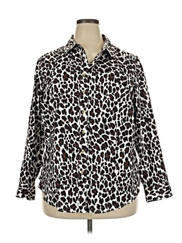 Talbots 3/4 Sleeve Button-Down Shirt (view 1)